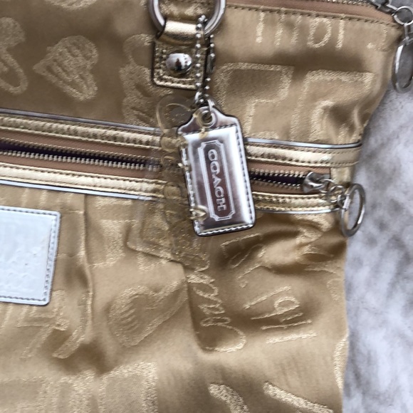 Gorgeous gold & purple Coach poppy leather trim - Picture 5 of 12